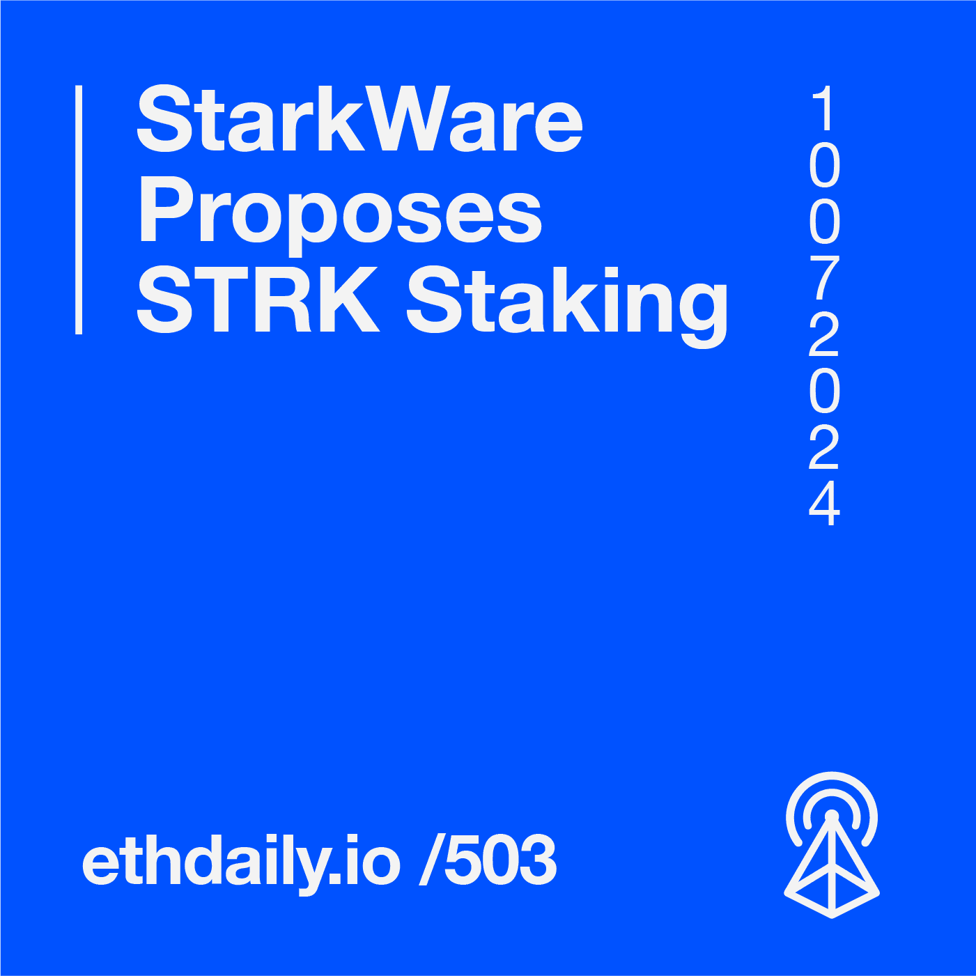 StarkWare Proposes STRK Staking coverart