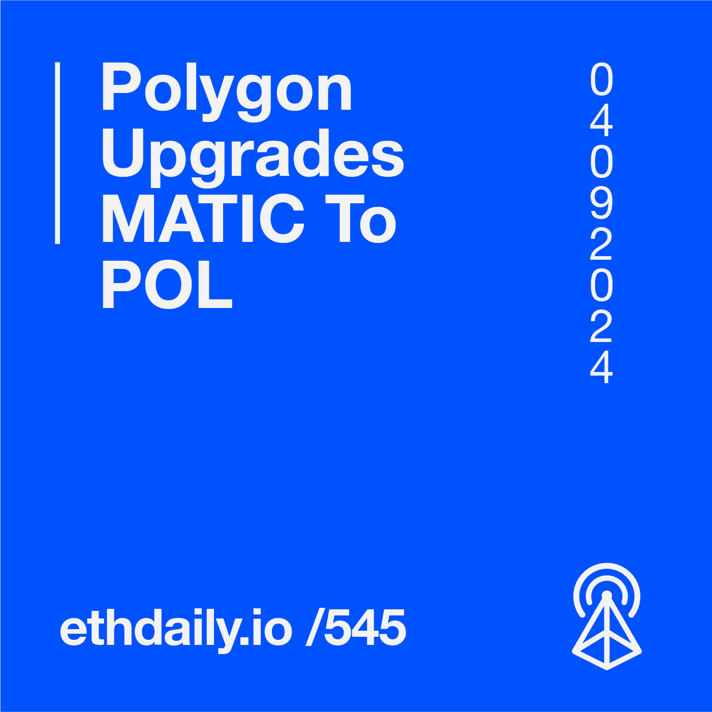 Polygon Upgrades MATIC To POL coverart