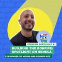 artwork for ZEROPOD SPOTLIGHT #1: "Building the Bonfire" with Seneca, cofounder of Nouns and Rounds.wtf