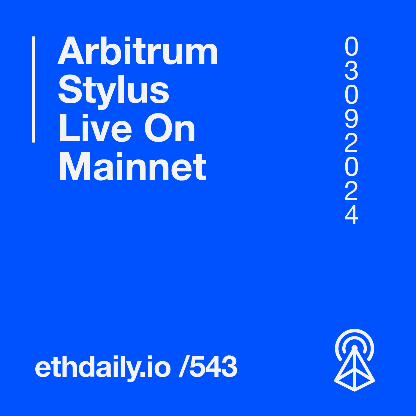 Arbitrum Stylus Live On Mainnet coverart