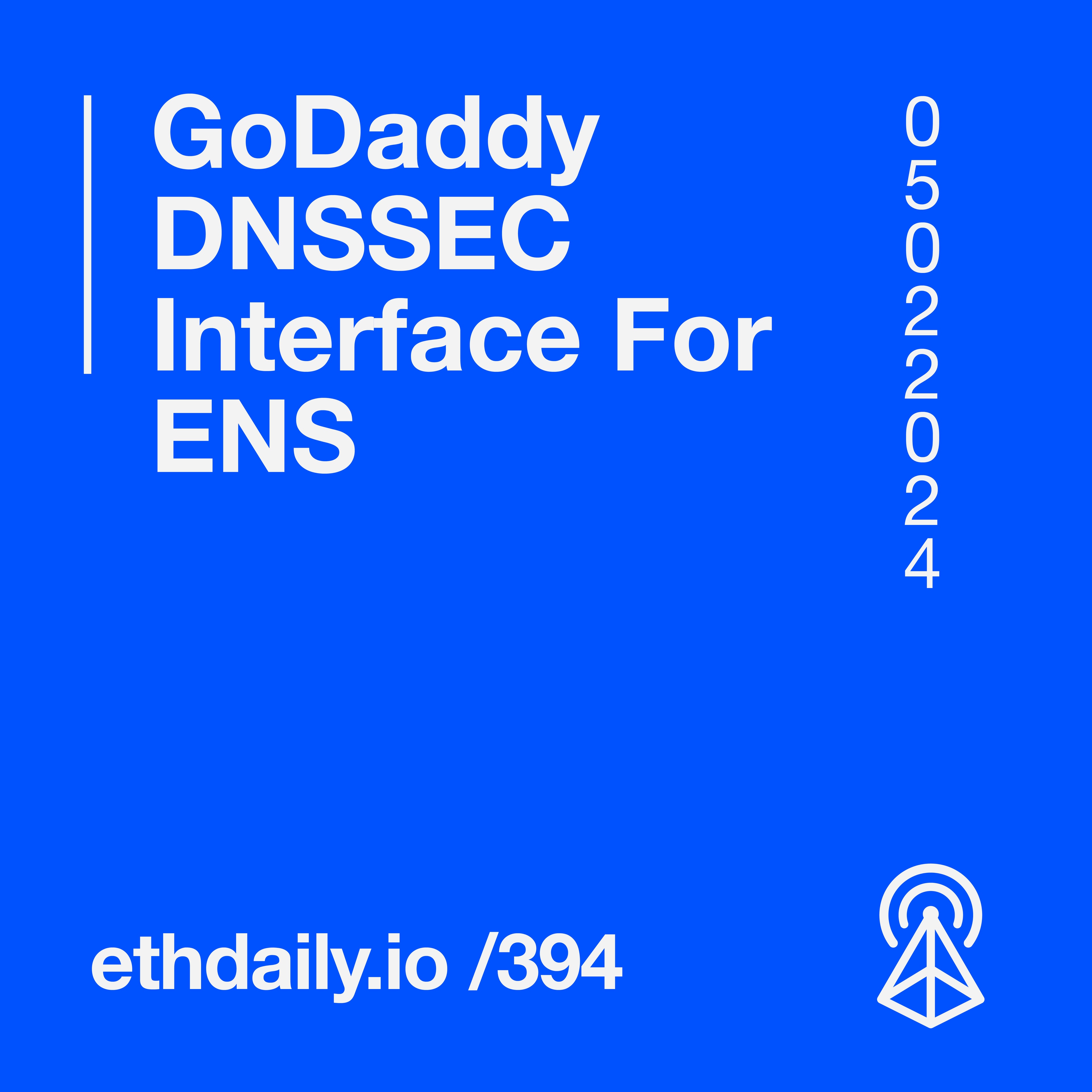 GoDaddy DNSSEC Interface For ENS coverart