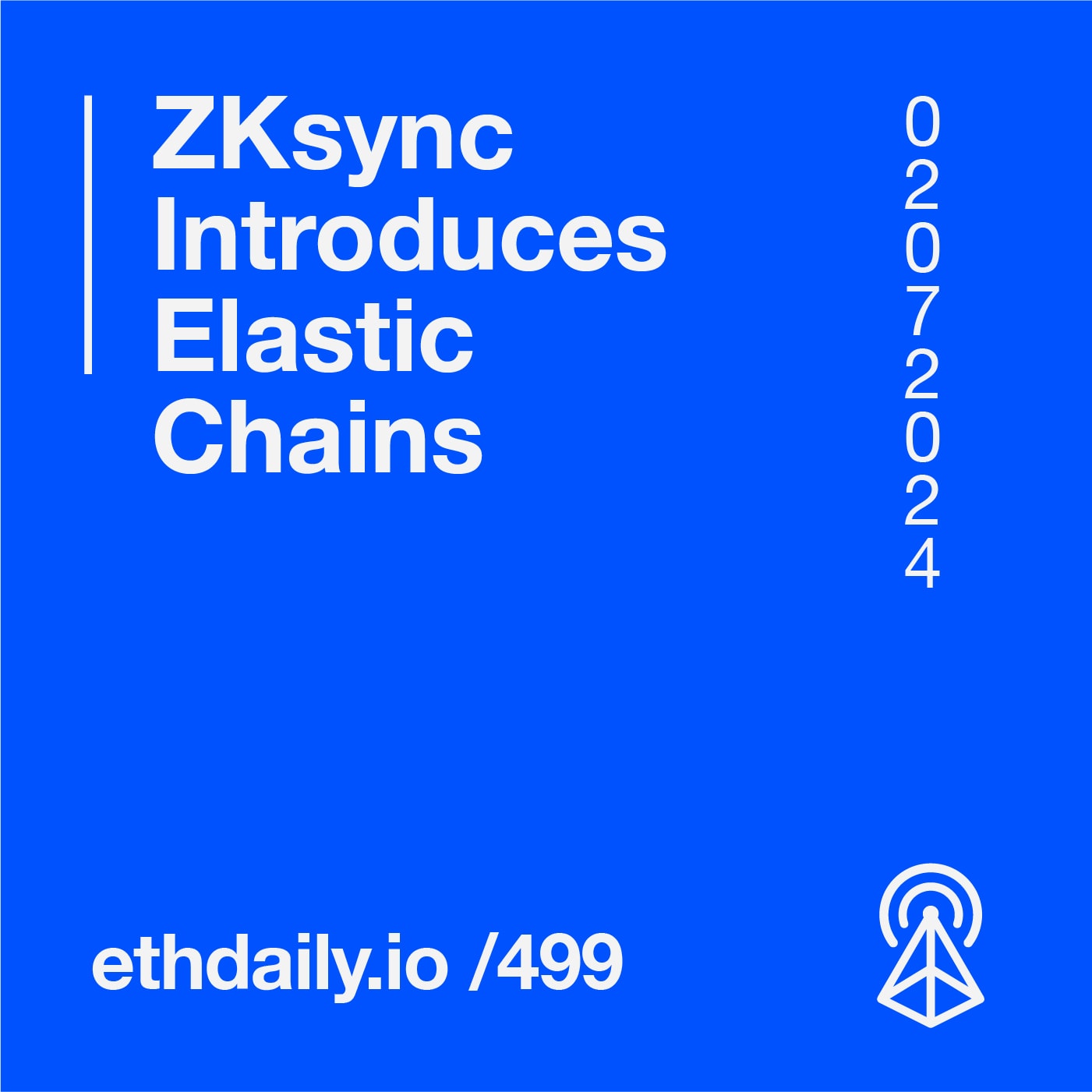 ZKsync Introduces Elastic Chains coverart