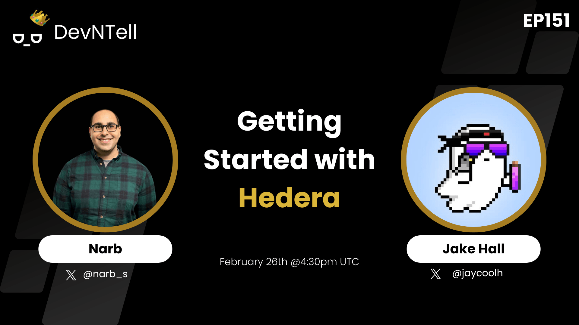 DevNTell - Getting Started with Hedera feat. DevRel Jake Hall coverart