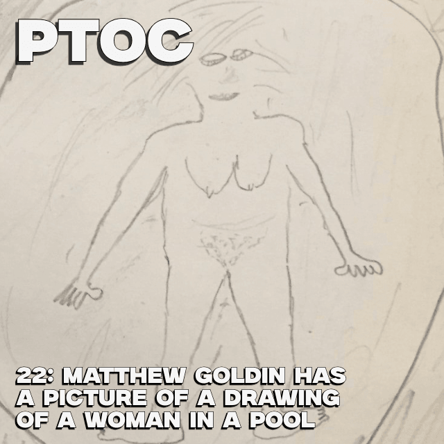 Matthew Goldin Has a Picture of a Drawing of a Woman in a Pool coverart