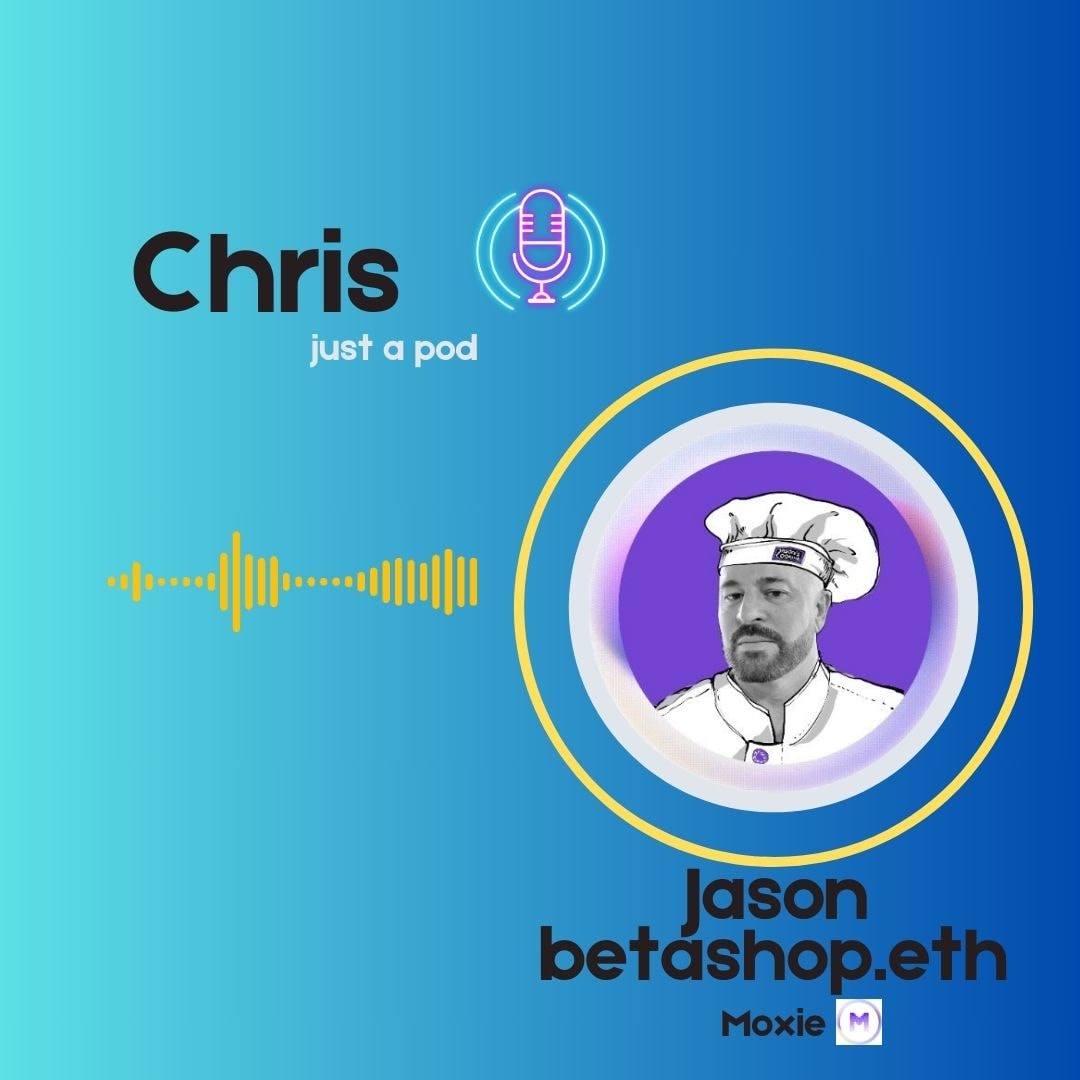 Jason (betashop.eth) on Moxie AI Onchain Assistant and Tokenized App Store coverart