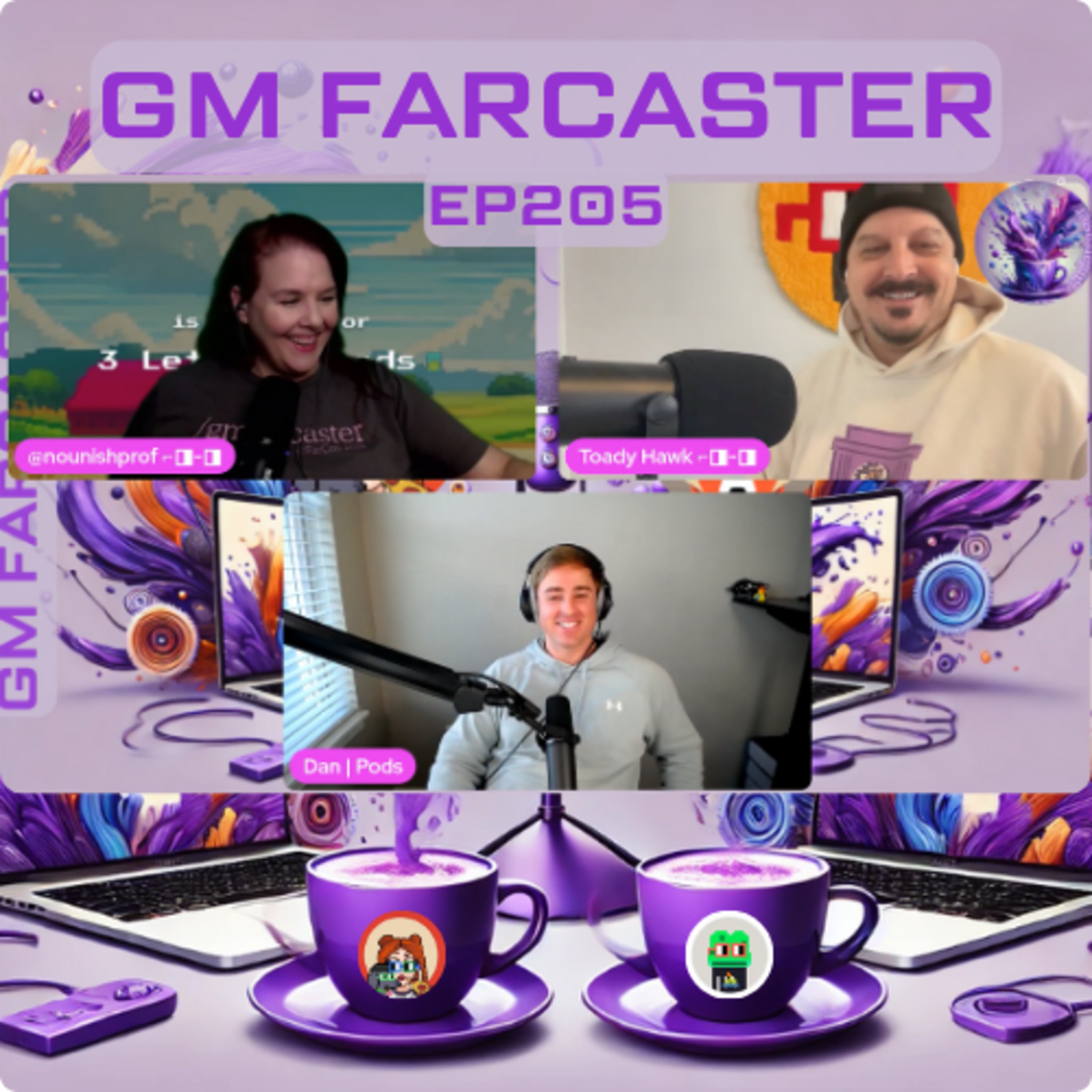GM Farcaster ep205 Wednesday January 22, 2025 with @simmons /pods coverart