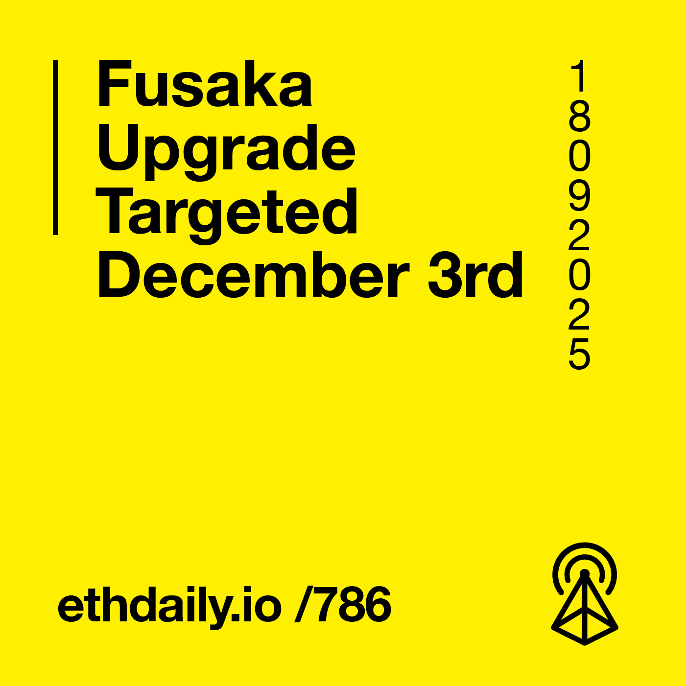 Fusaka Upgrade Targeted December 3rd coverart