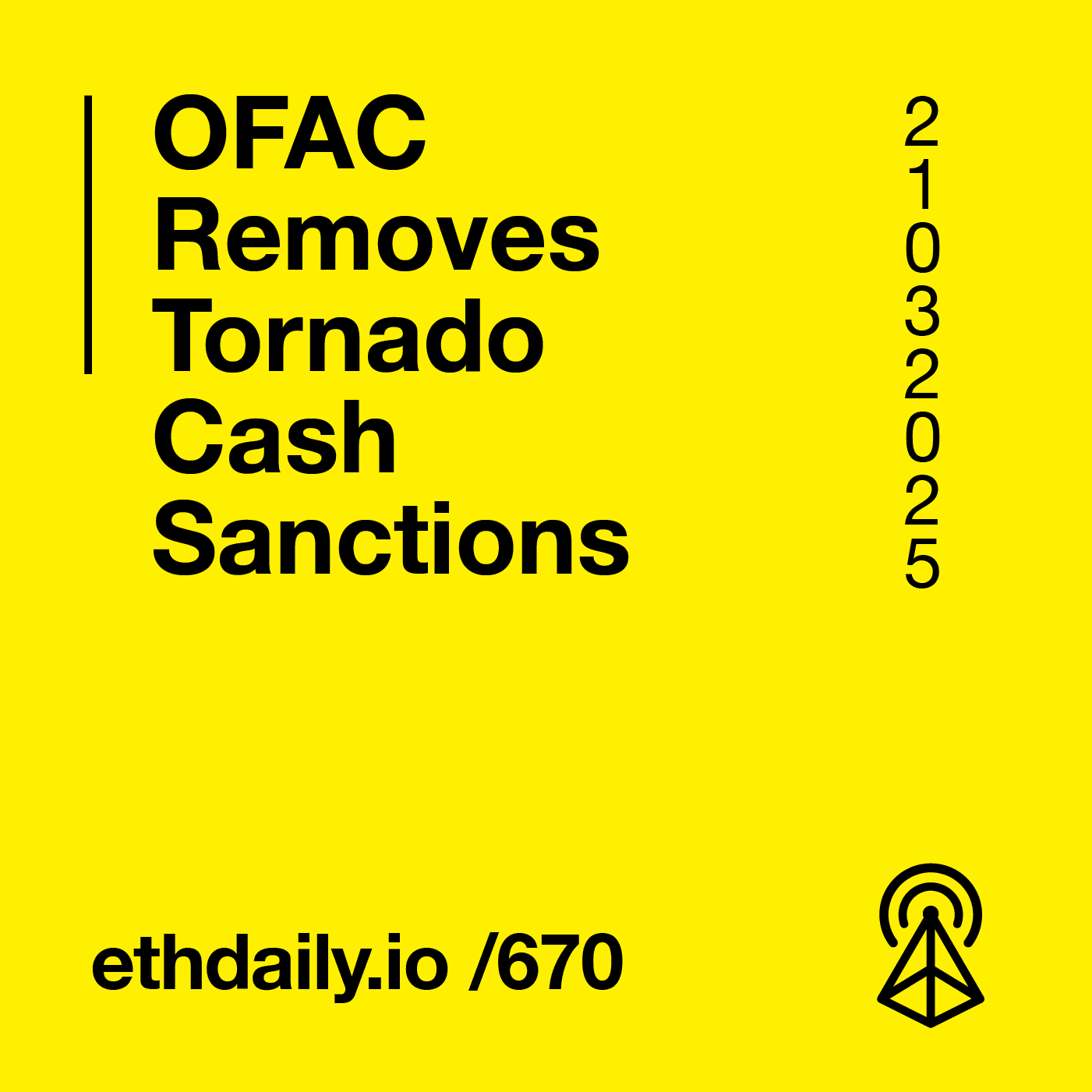 OFAC Removes Tornado Cash Sanctions coverart