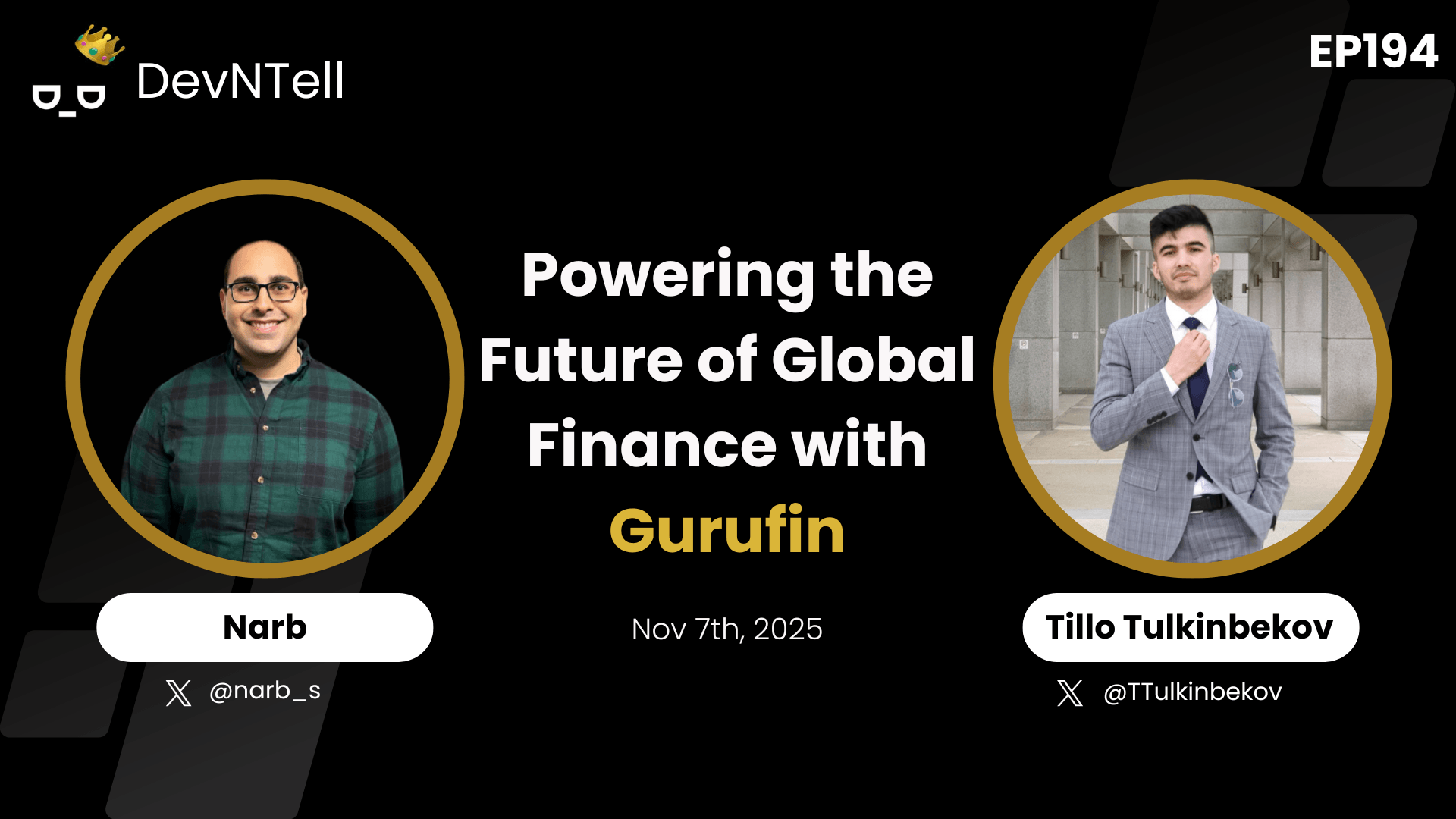 DevNTell - Powering the Future of Global Finance with Gurufin ft. Dr. Tillo Tulkinbekov coverart