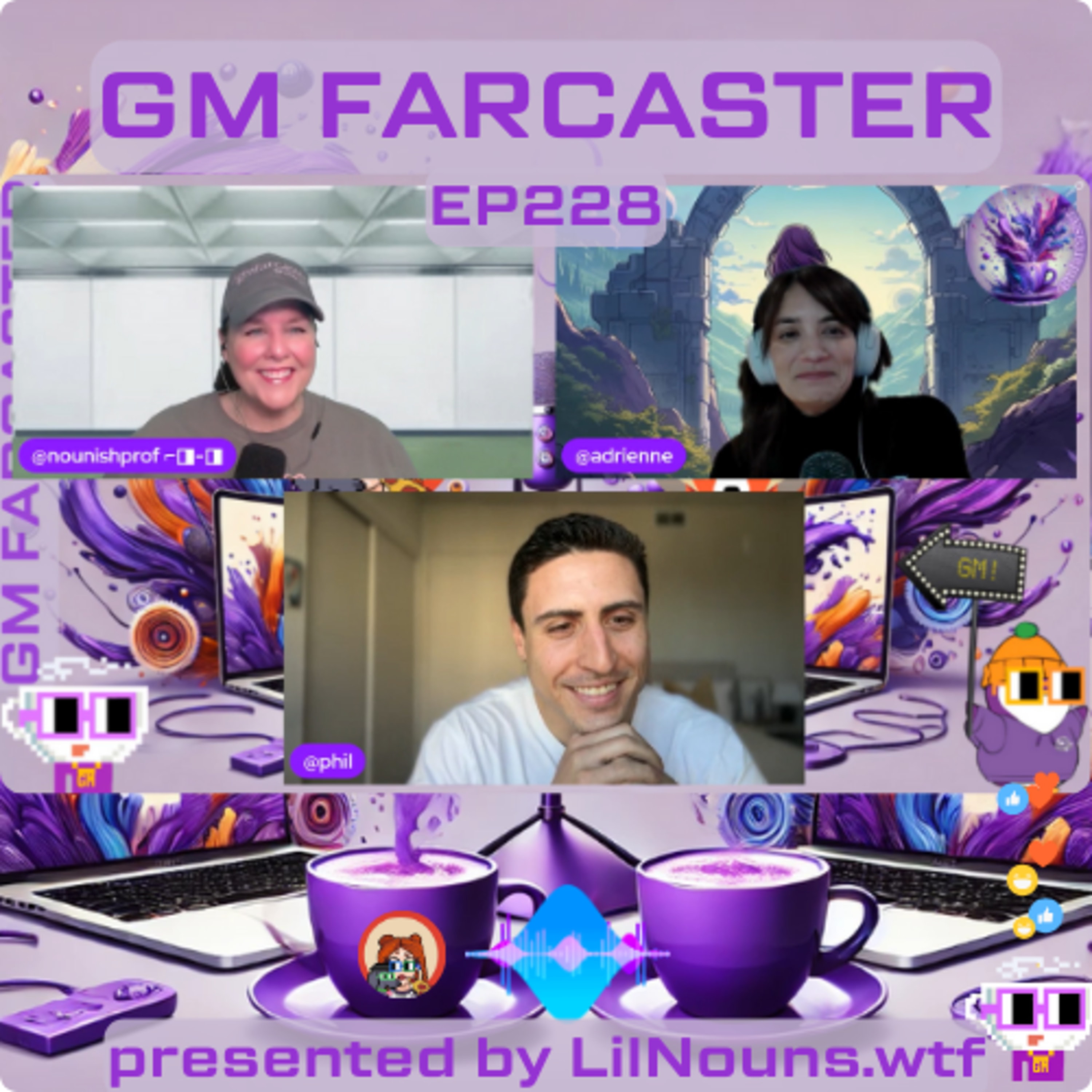 GM Farcaster ep228 Monday March 24, 2025 with @phil @ampsfun coverart