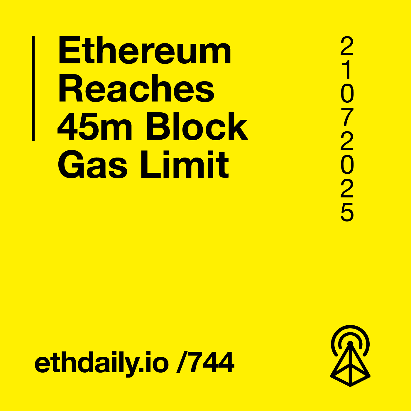 Ethereum Hits 45m Block Gas Limit coverart