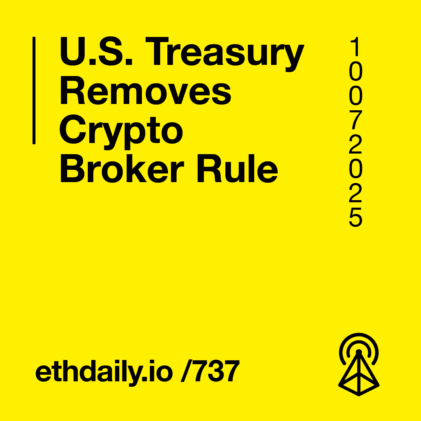 U.S. Treasury Removes Crypto Broker Rule coverart