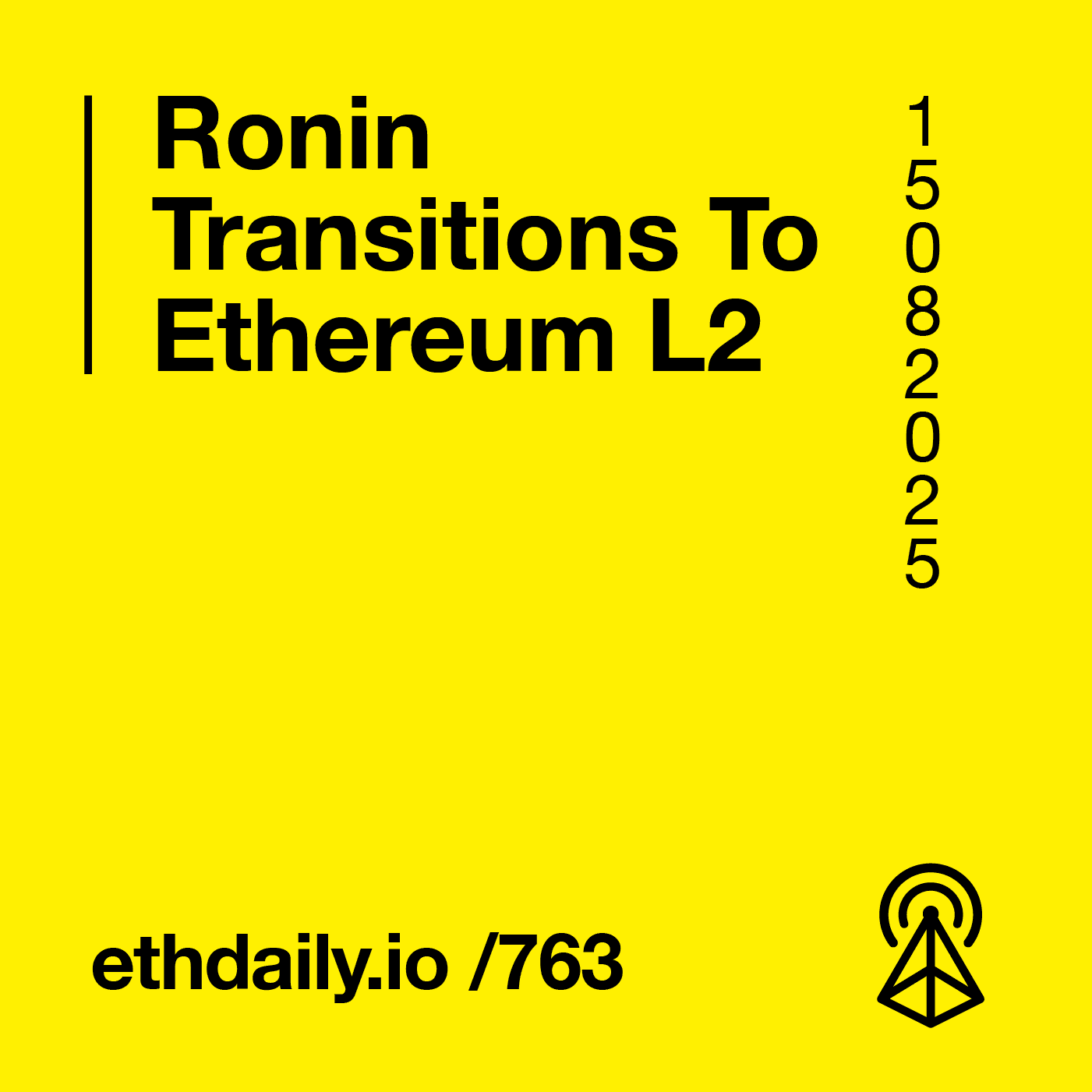 Ronin Transitions To Ethereum L2 coverart
