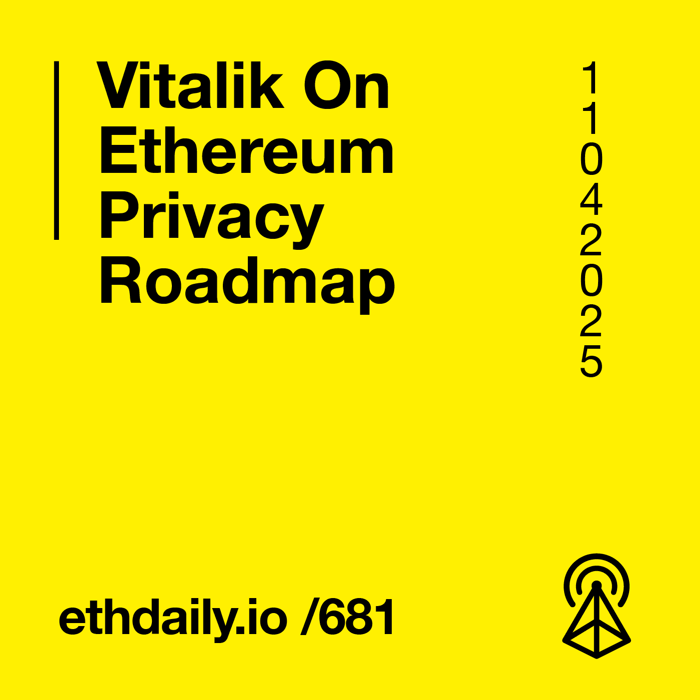 Vitalik On Ethereum Privacy Roadmap coverart