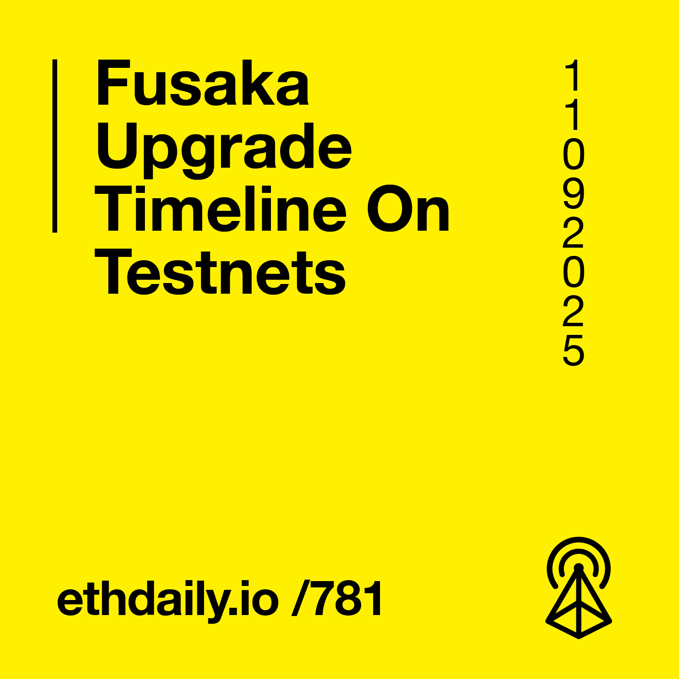Ethereum Fusaka Upgrade Timeline On Testnets coverart