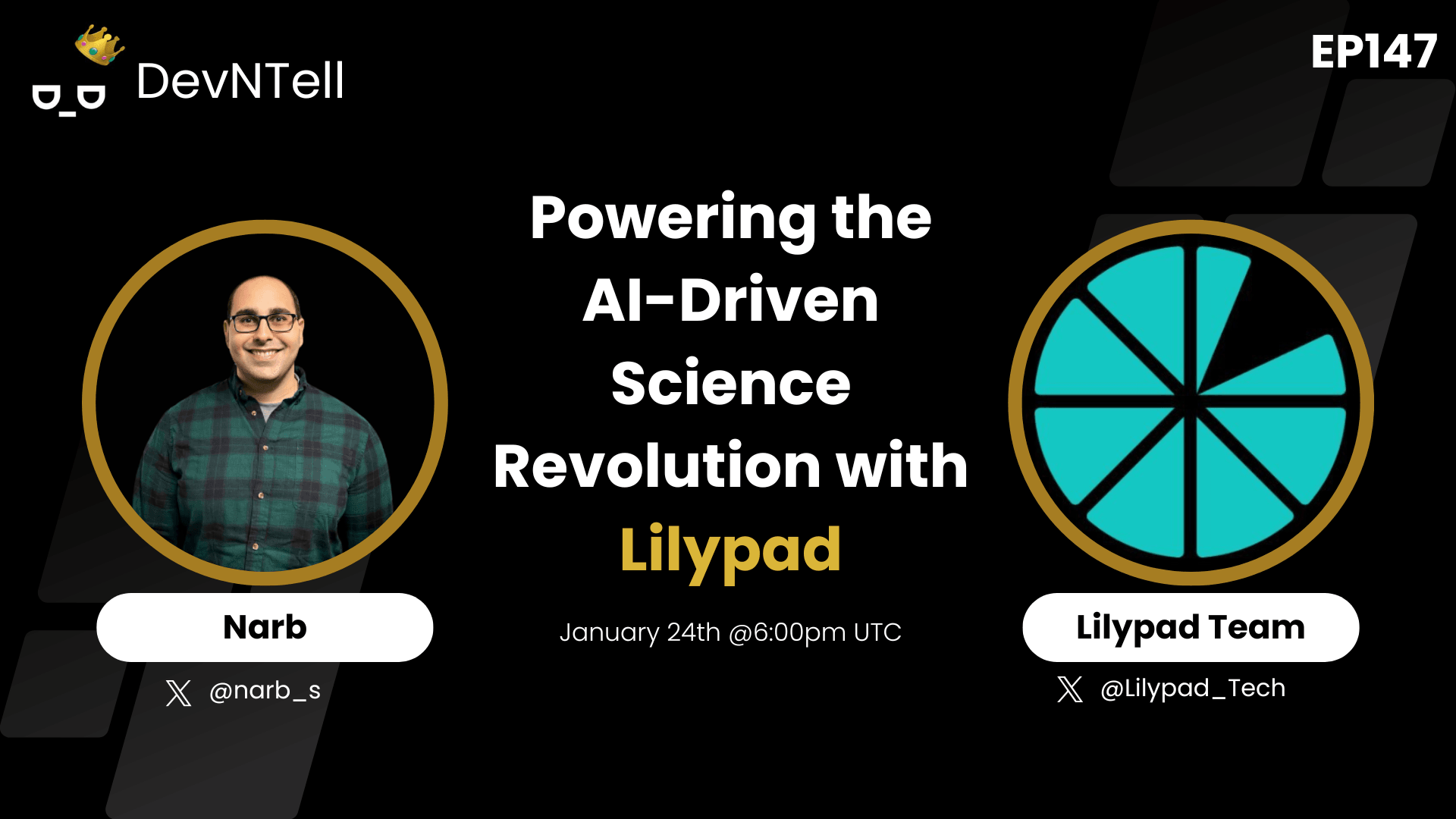 DevNTell - Powering the AI-driven science revolution with Lilypad feat. Co-Founders Allison Haire & Stanley Bishop coverart
