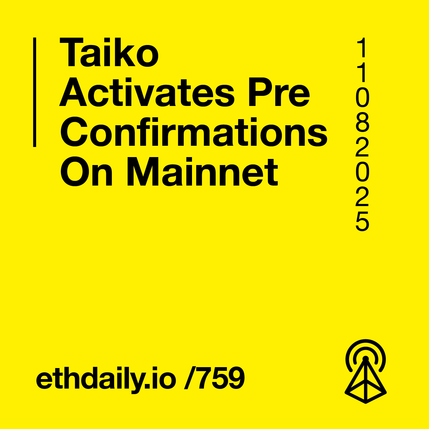 Taiko Activates Preconfirmations On Mainnet coverart
