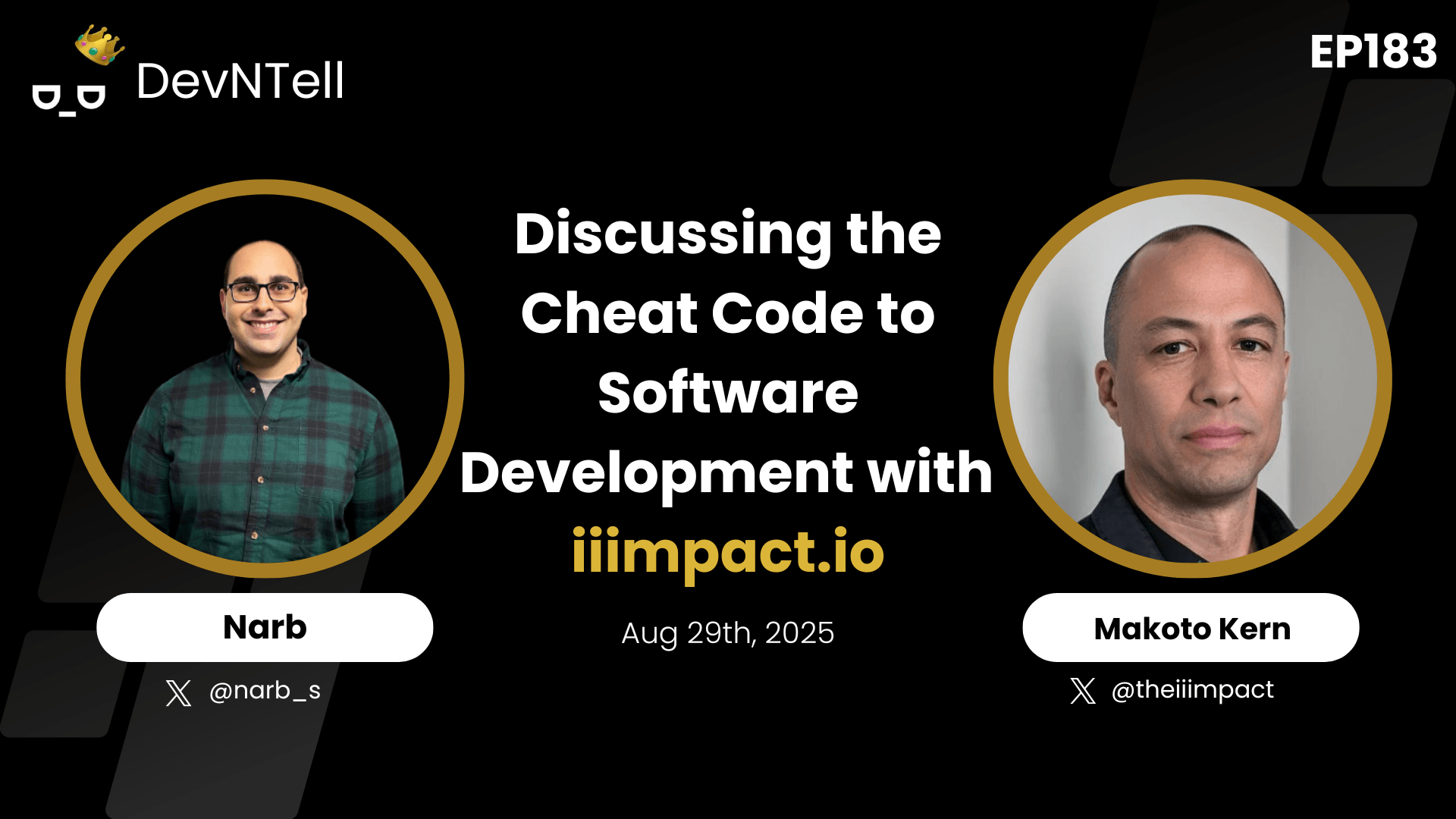 DevNTell - Discussing the Cheat Code to Software Development with iiimpact.io feat. Founder Makoto Kern coverart