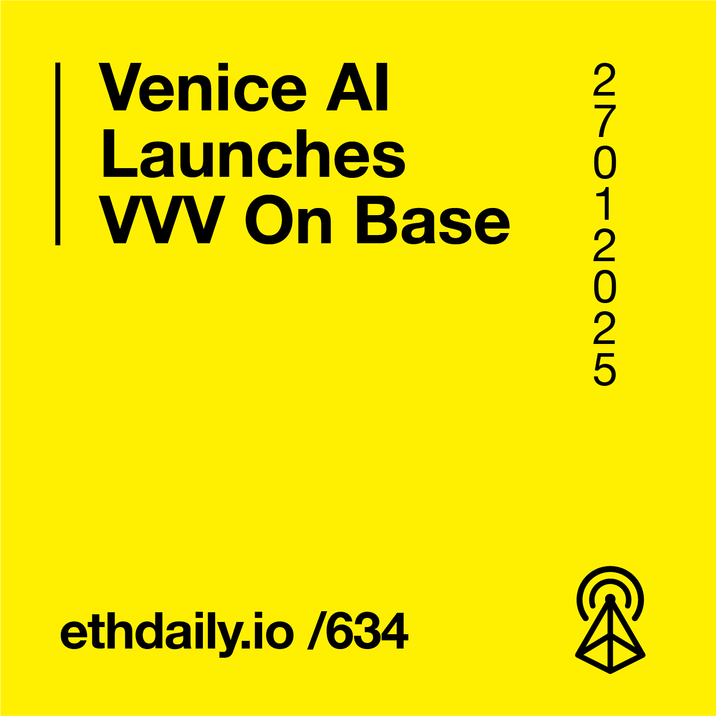 Venice AI Launches VVV On Base coverart