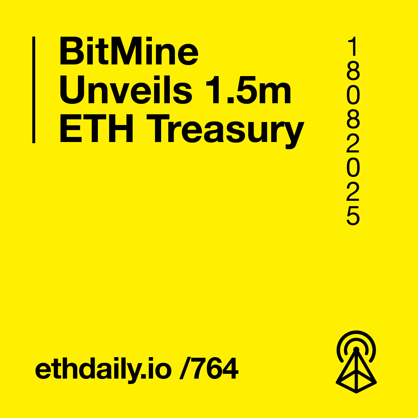 BitMine Unveils 1.5m ETH Treasury coverart
