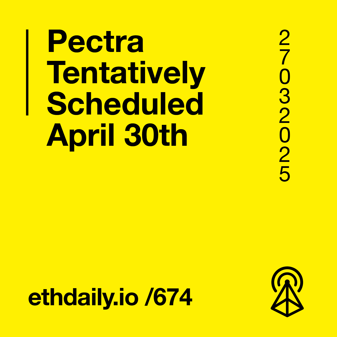 Pectra Tentatively Scheduled April 30th coverart