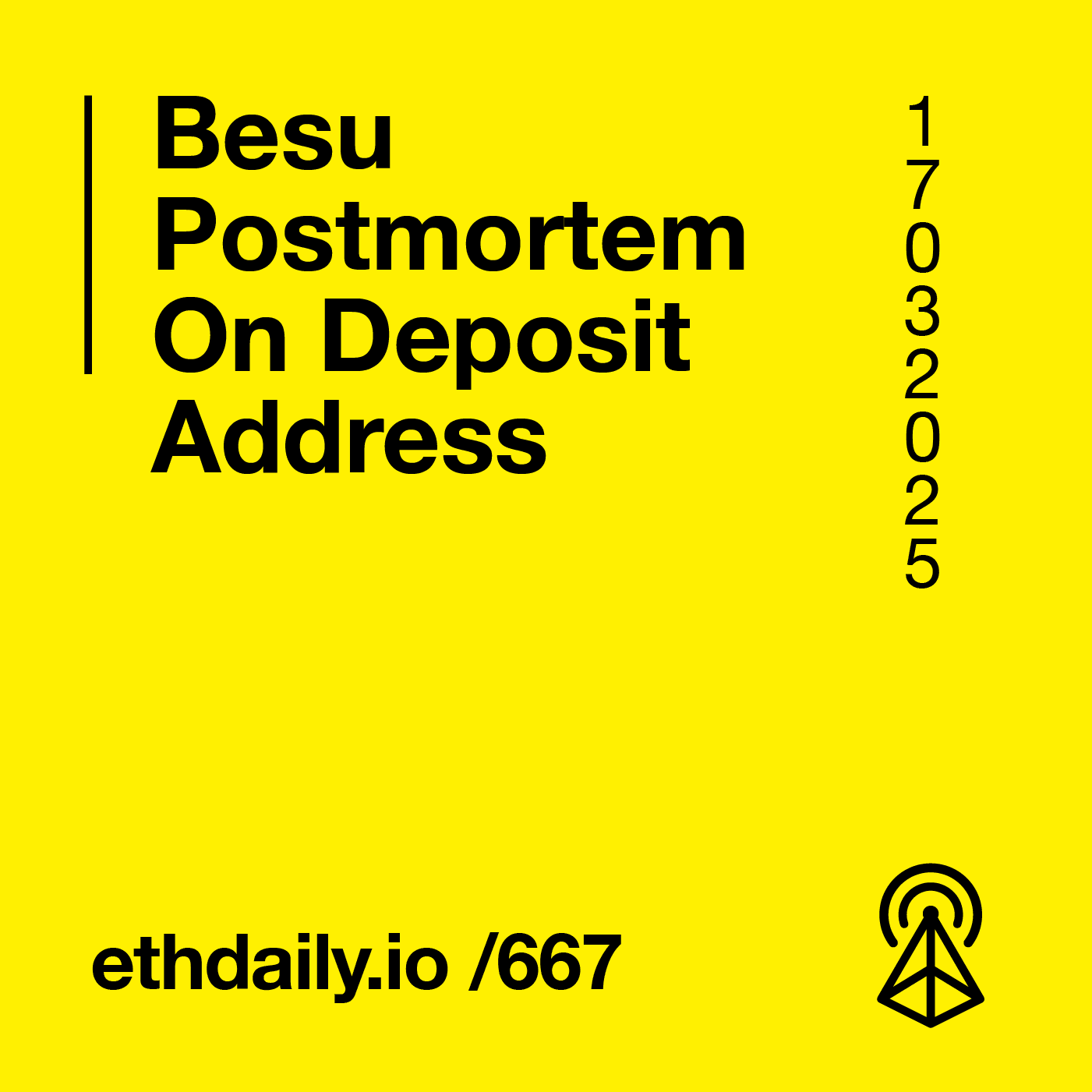 Besu Postmortem On Deposit Addresses coverart