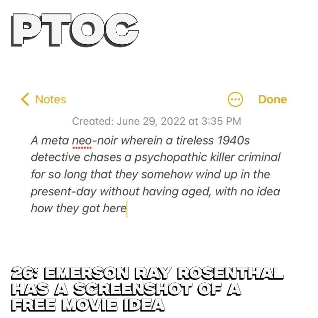 Emerson Ray Rosenthal Has a Screenshot of a Free Movie Idea coverart