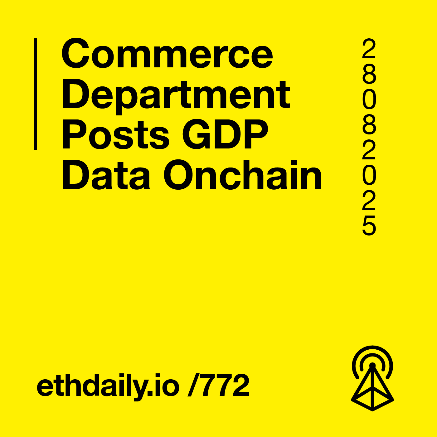 U.S. Commerce Department Posts GDP Data Onchain coverart