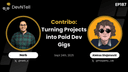 artwork for DevNTell - Turning Projects into Paid Dev Gigs with Contribo feat. Founder Aleksa Stojanović