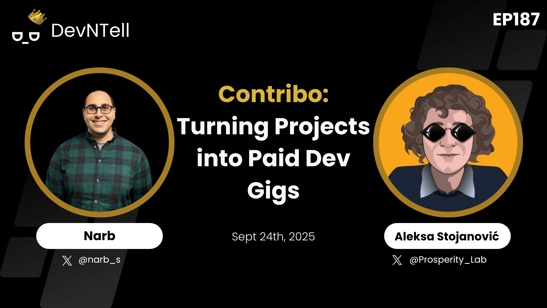 DevNTell - Turning Projects into Paid Dev Gigs with Contribo feat. Founder Aleksa Stojanović coverart